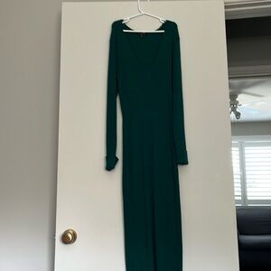 DYNAMITE - long knit dress, long sleeve  - worn once - green - size medium